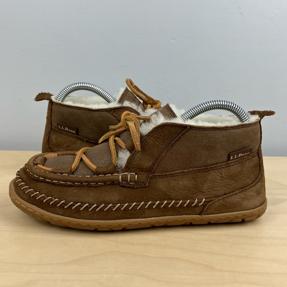L.L. Bean Women’s Size 7.0 M Wicked Good Lodge Chukka Slipper Booties Brown - Picture 3 of 10